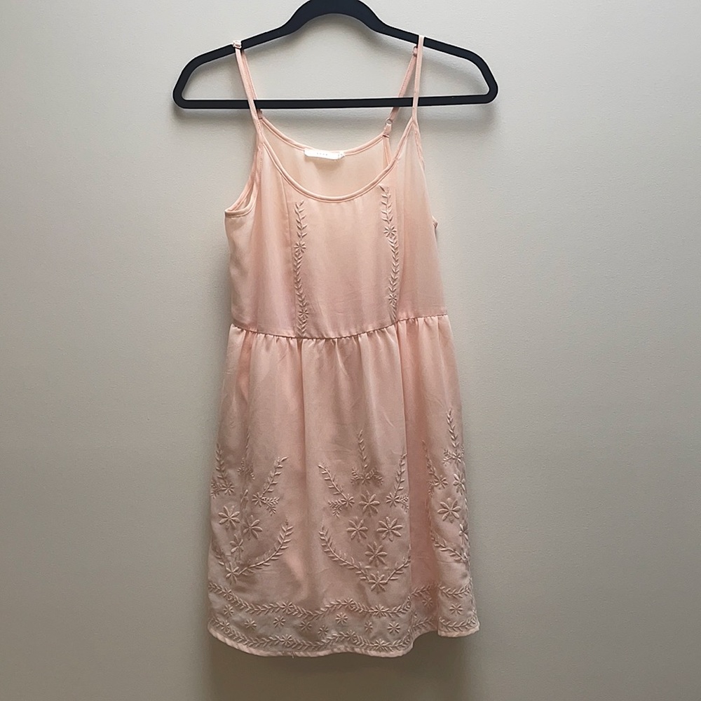 Urban Outfitters Lush Light Pink Flower Dress
